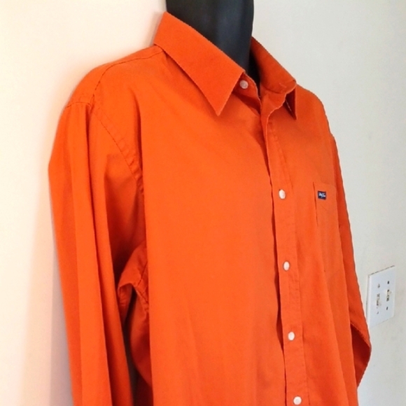 Lrg Wovens Orange Casual Button Down Shirt, XL - Picture 4 of 6